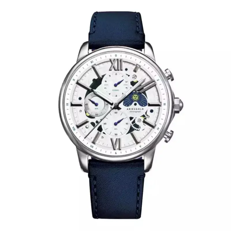 Aries Gold Belfast Moon Blue Men's Watch - Chronograph | G 7013 S-W 1