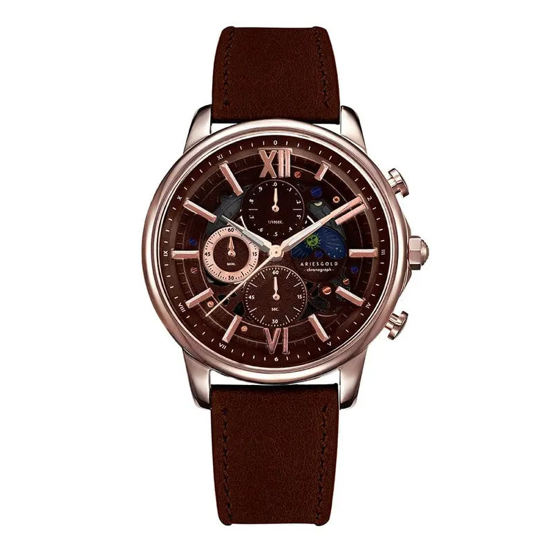 Aries Gold Belfast Moon Red Men's Watch - Chronograph | G 7013 Rg-Cf 1