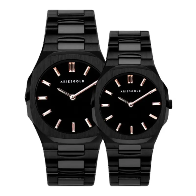 Aries Gold Black Couple's Watch - Limited Edition | Bk-Bkrg 1