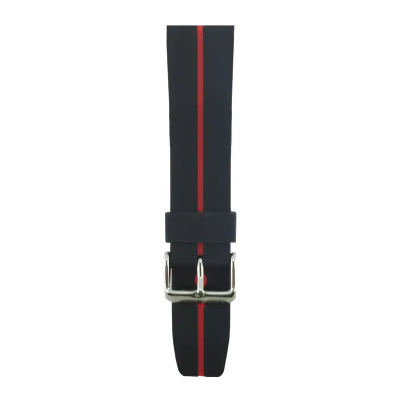 Aries Gold Black Interceptor Ag-R0005 Silver Buckle Rubber Strap 1