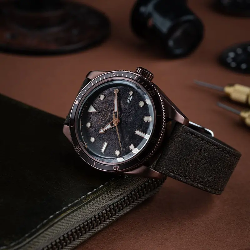 Aries Gold Black Sea Brown Men's Watch - Japan Automatic | G 9027 Cf-Bkt2 2