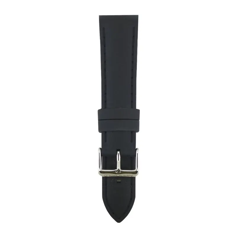 Aries Gold Black Sting Ag-R0002 Silver Buckle Black Rubber Strap 1