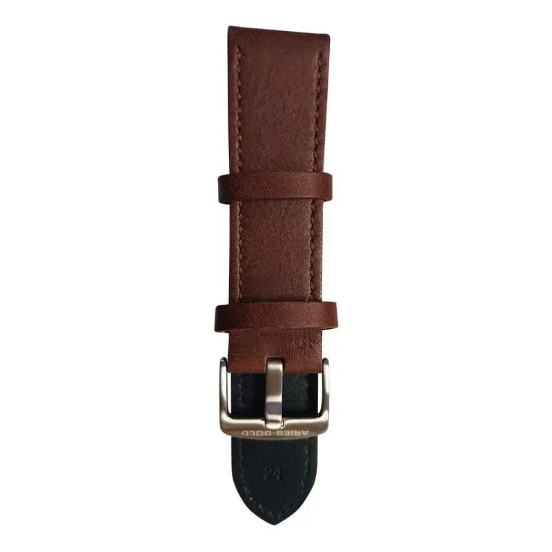 Aries Gold Brown Ag-L0051-24 Leather Strap 1