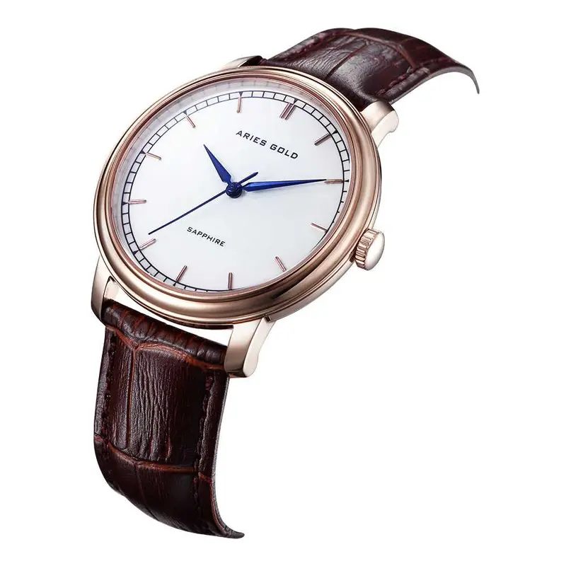 Aries Gold Brown Men's Watch - Genuine Leather Strap | G 1012Z Rg-W 2