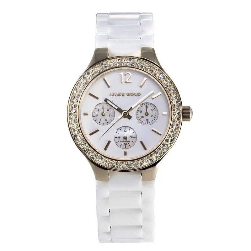 Aries Gold Conqueress White Women's Watch - Chronograph | L 5004Z G-W 1