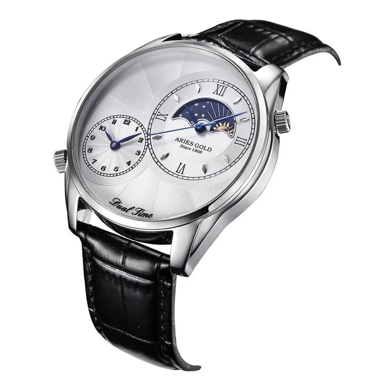 Aries Gold Continental Black Men's Watch - Dual Time | G 1004 S-W 2