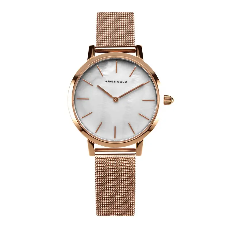 Aries Gold Cosmo Rose Gold Women's Watch - Mesh Strap | L 1024 Rg-Mp 1