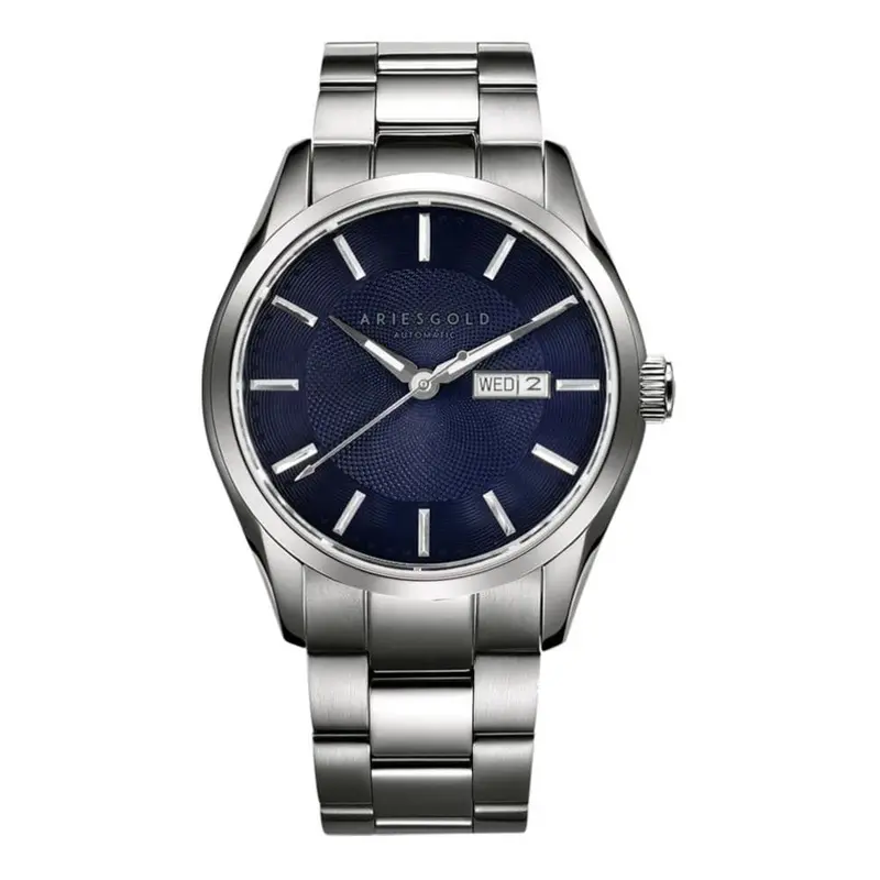 Aries Gold Diplomat Silver Men's Watch - Japan Automatic | G 9034 S-Bu 1