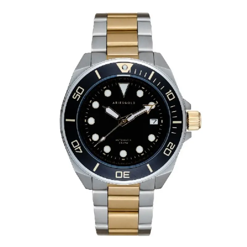 Aries Gold Dreadnought Two-Tone Men's Watch - Japan Automatic | G 9029 Sg-Bkg 1