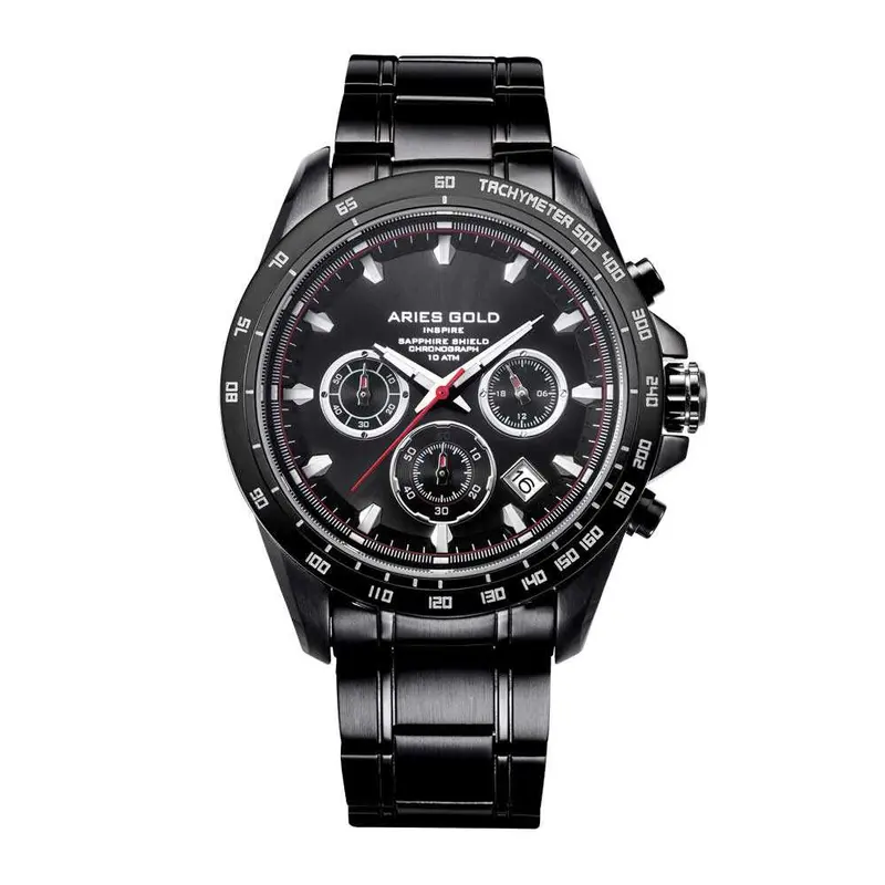 Aries Gold Drifter Black Men's Watch - Chronograph | G 7001 Bk-Bk 1
