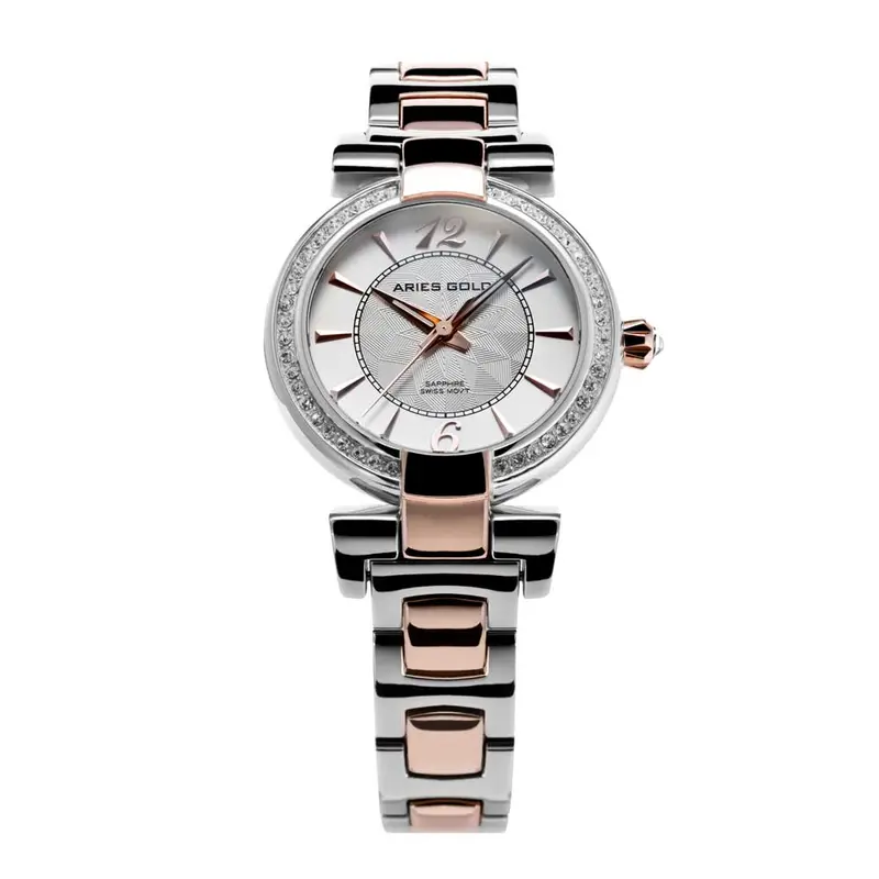 Aries Gold Enchant Belle Two-Tone Women's Watch - Sapphire Glass | L 500 2Tr-White 1
