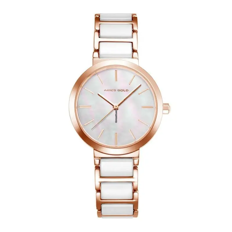 Aries Gold Enchant Belle White Women's Watch - Ceramic Inlay | L 5037Z Rg-W 1