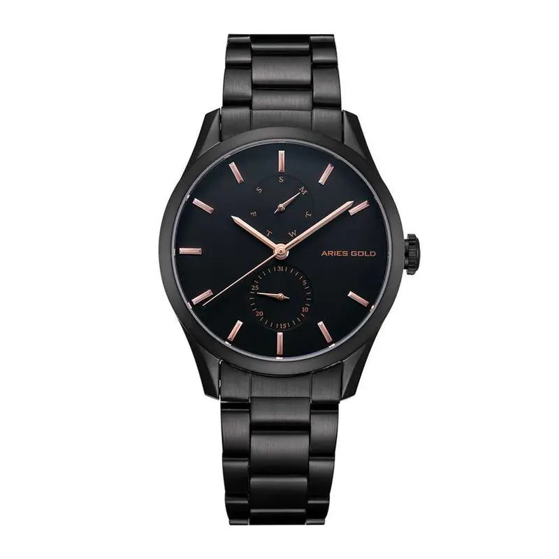 Aries Gold Enchant Black Women's Watch - Dual Time | L 5031 Bk-Bk 1