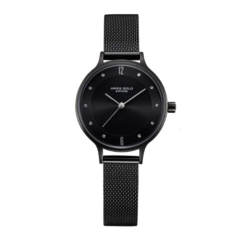 Aries Gold Enchant Black Women's Watch - Mesh Strap | L 5033Z Bk-Bk 1