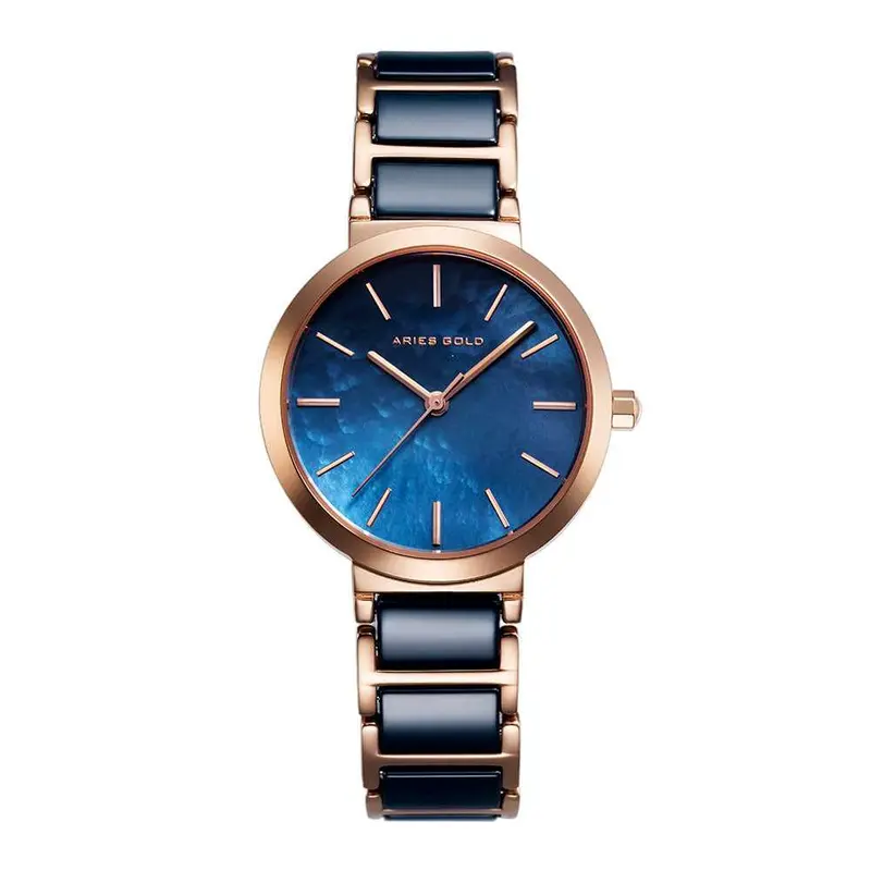 Aries Gold Enchant Blue Women's Watch - Ceramic Inlay | L 5037Z Rg-Bu 1