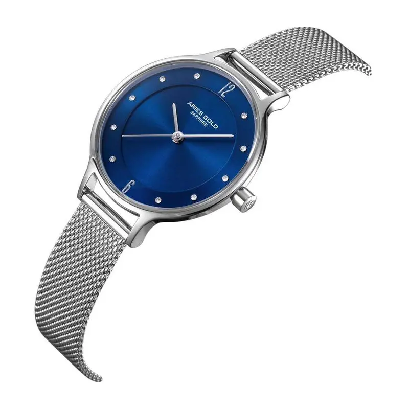 Aries Gold Enchant Blue Women's Watch - Mesh Strap | L 5033Z S-Bu 2