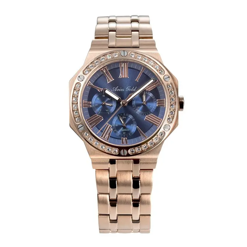 Aries Gold Enchant Carla Rose Gold Women's Watch - Chronograph | L 1160-Rg-Bu 1