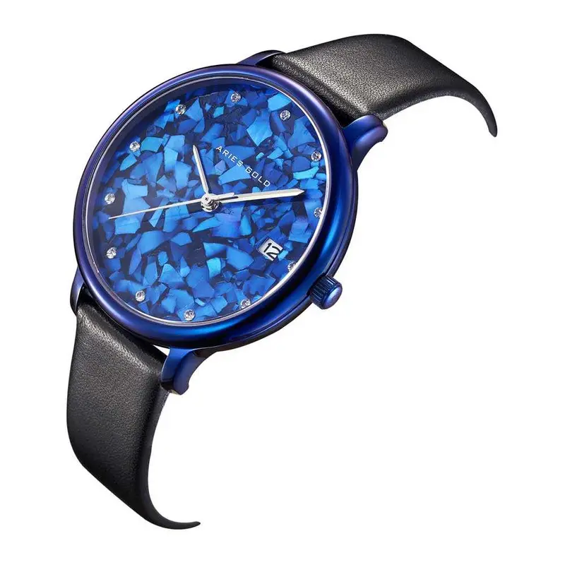 Aries Gold Enchant Fleur Blue Dial Women's Watch - Sapphire Glass | L 5035 Pur-Tl 2