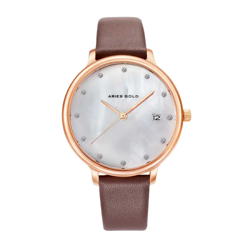 Aries Gold Enchant Fleur Brown Women's Watch - Sapphire Glass | L 5035 Rg-Mp 1