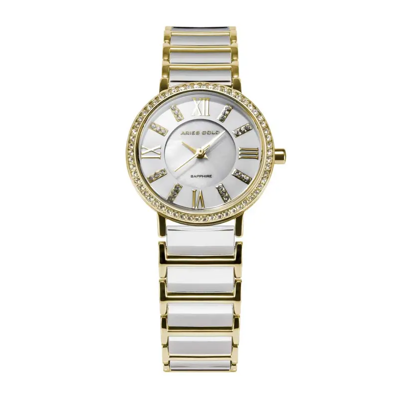 Aries Gold Enchant Glitter Gold Women's Watch - Ceramic Inlay | Ps 310L S-Gold 1