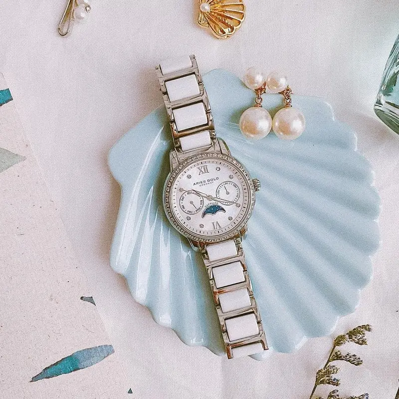 Aries Gold Enchant Luna White Women's Watch - Ceramic Inlay | L 58010L S-Mp 2