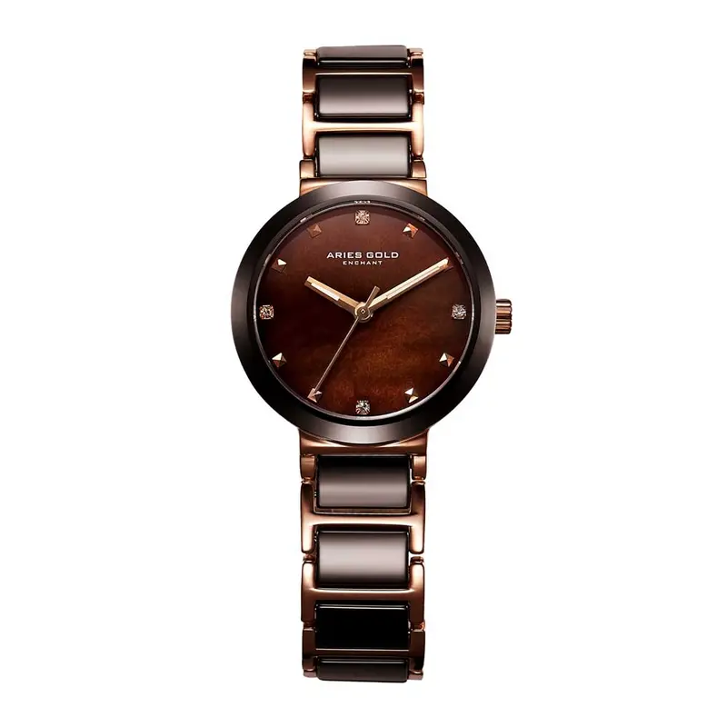 Aries Gold Enchant Persia Brown Women's Watch - Ceramic Inlay | L 5006Z Rg-Brmp 1