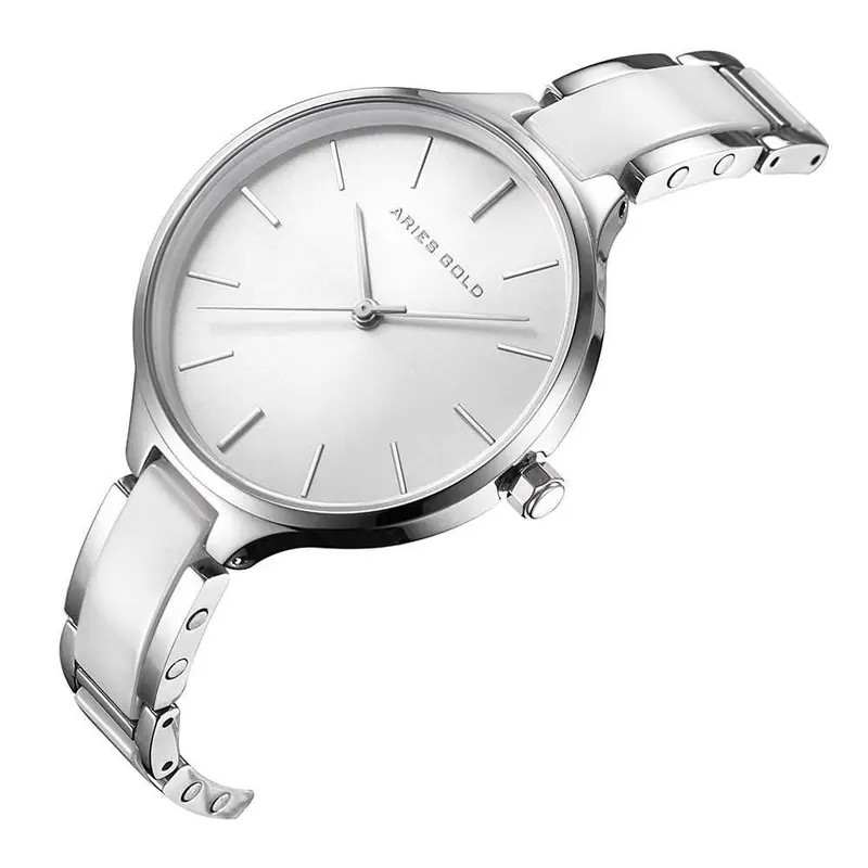 Aries Gold Enchant Silver Women's Watch - Ceramic Inlay | L 5036Z S-S 2