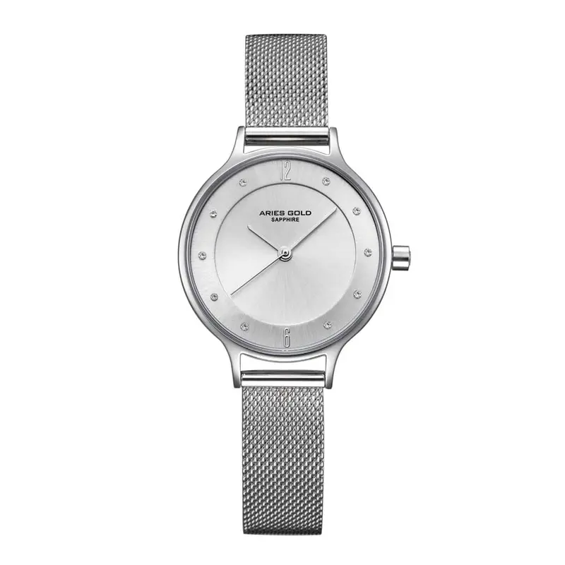 Aries Gold Enchant Silver Women's Watch - Mesh Strap | L 5033Z S-W 1