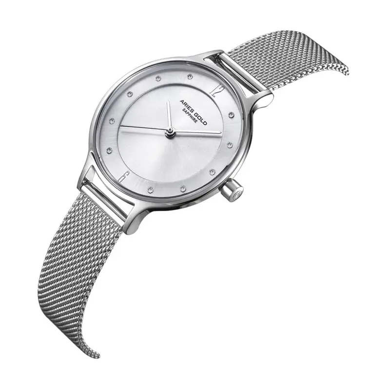 Aries Gold Enchant Silver Women's Watch - Mesh Strap | L 5033Z S-W 2