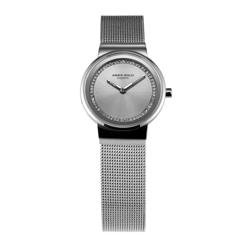 Aries Gold Enchant Sonja Silver Women's Watch - Mesh Strap | L 5003 S-S 1