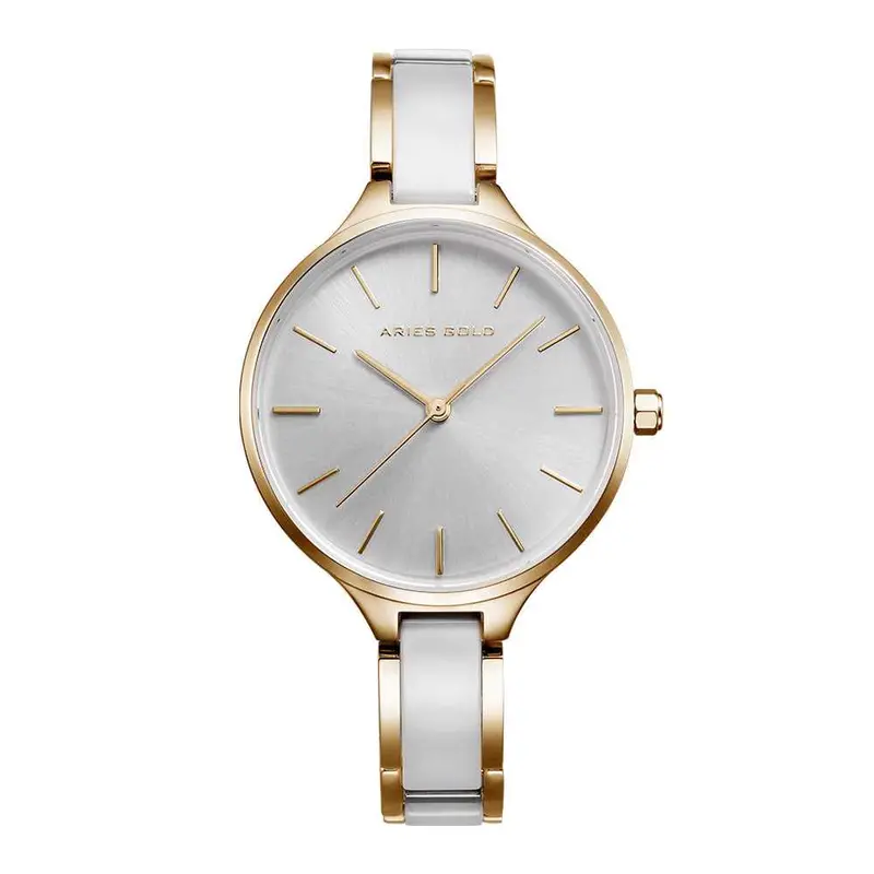 Aries Gold Enchant White Women's Watch - Ceramic Inlay | L 5036Z G-W 1