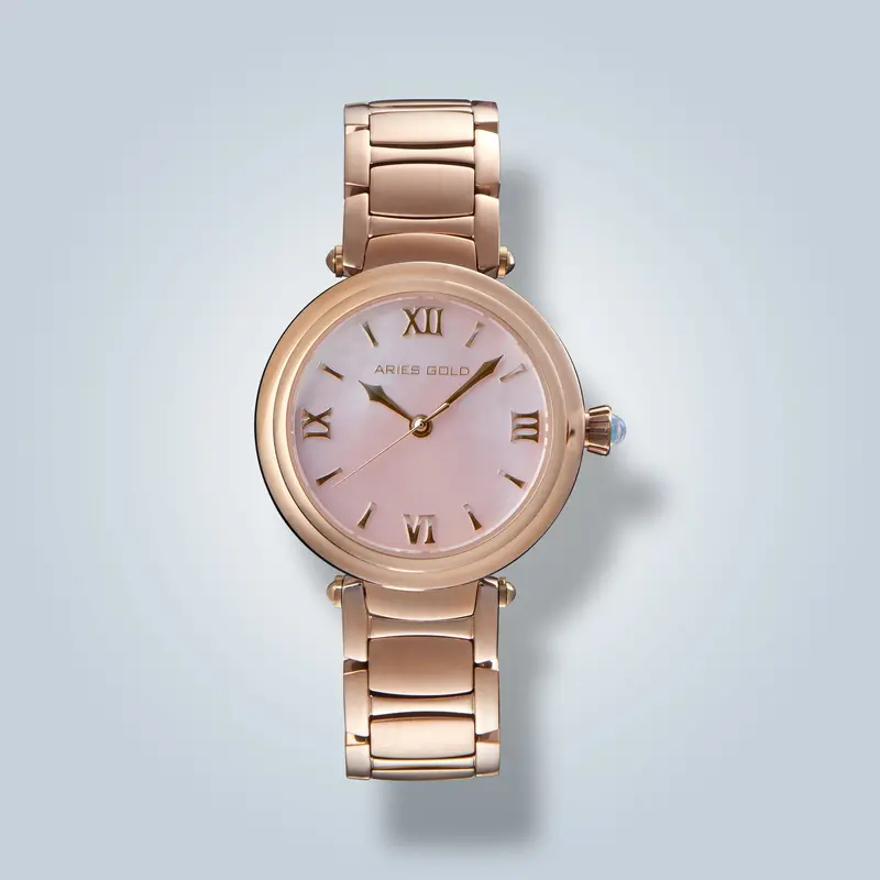 Aries Gold Eterna Gem Pink Dial Women's Watch - Sapphire Glass | L 5019 Rg-Pkmp 1