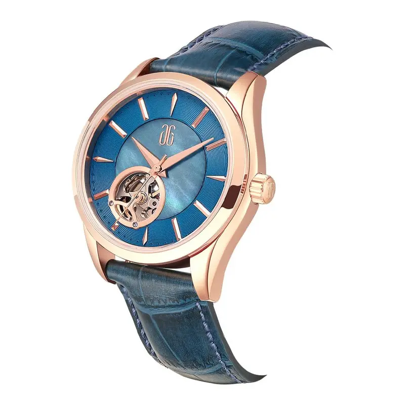 Aries Gold Goldex Blue Women's Watch - Open Heart | L 8023 Rg-Te 2