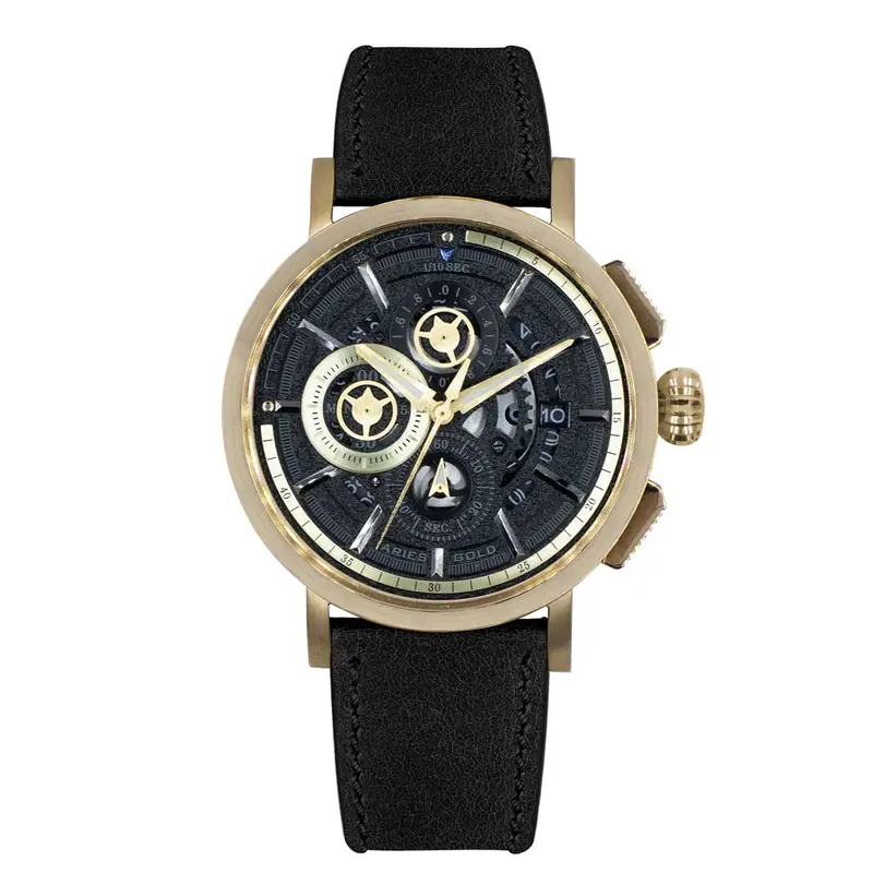 Aries Gold Hawk Black Men's Watch - Chronograph | G 7018 G-Bk 1