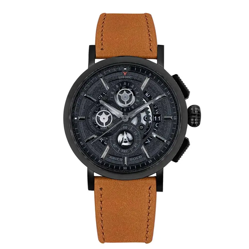Aries Gold Hawk Brown Men's Watch - Chronograph | G 7018 Bk-Bk 1
