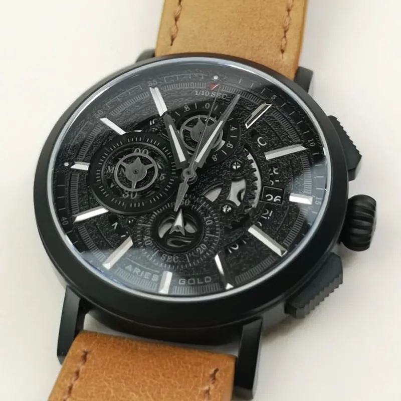 Aries Gold Hawk Brown Men's Watch - Chronograph | G 7018 Bk-Bk 2