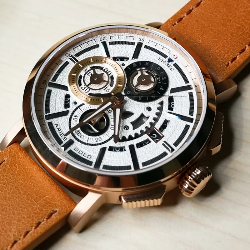 Aries Gold Hawk Brown Men's Watch - Chronograph | G 7018 Rg-W 2
