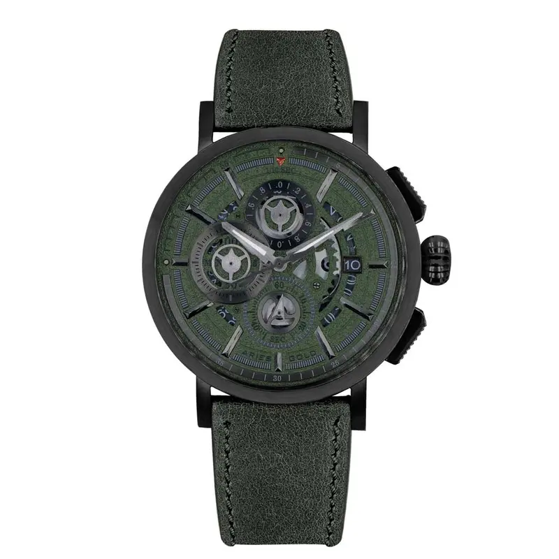 Aries Gold Hawk Green Men's Watch - Chronograph | G 7018 Bk-Gn 1