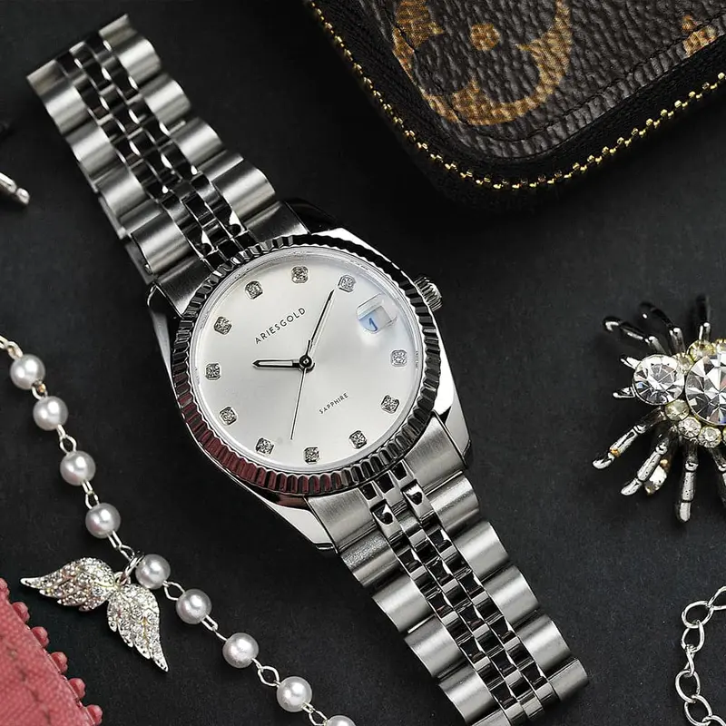 Aries Gold Heritage Silver Women's Watch - Stainless Steel Strap | L 1070 S-Mp 2