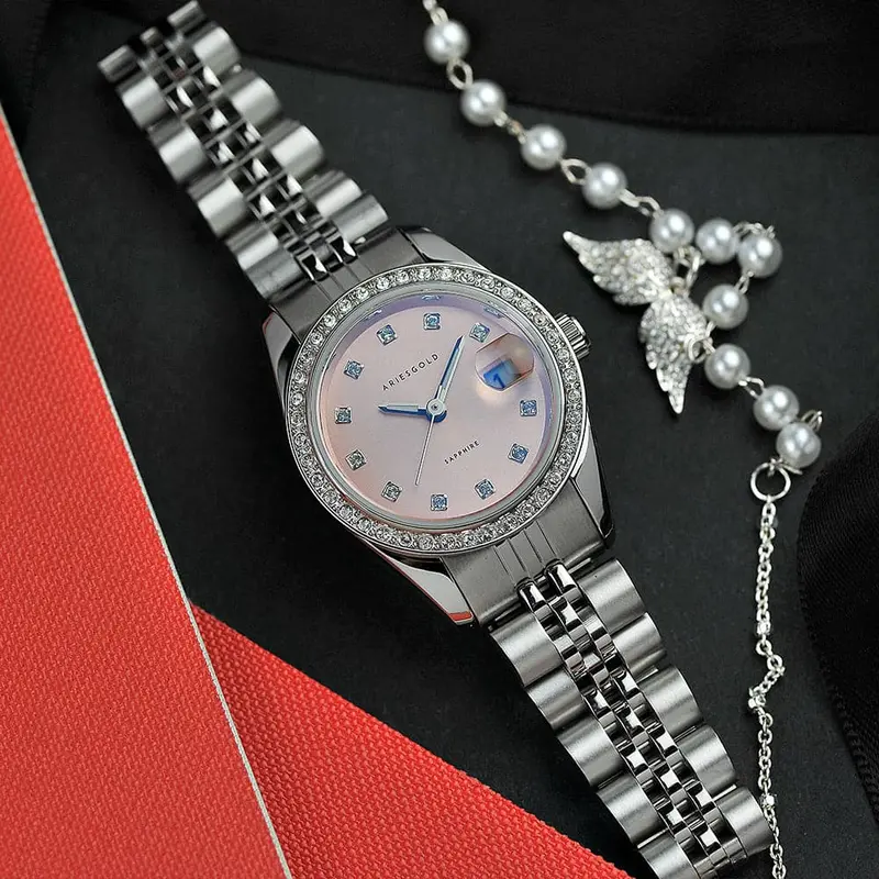Aries Gold Heritage Silver Women's Watch - Stainless Steel Strap | L 1070 S-Pk 2