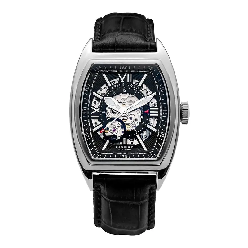 Aries Gold Infinum Cruiser Black Men Watch - Skeleton Dial | G 901A S-Bkr 1