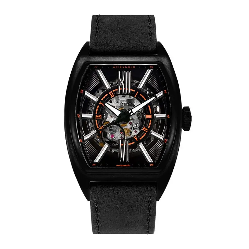 Aries Gold Infinum Cruiser Black Men's Watch - Skeleton Dial | G 9018 Bk-Bk 1