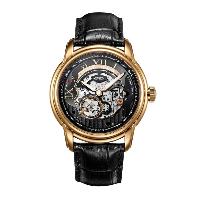 Aries Gold Infinum El Toro Black Men's Watch - Skeleton Dial | G 9005A G-Bk 1