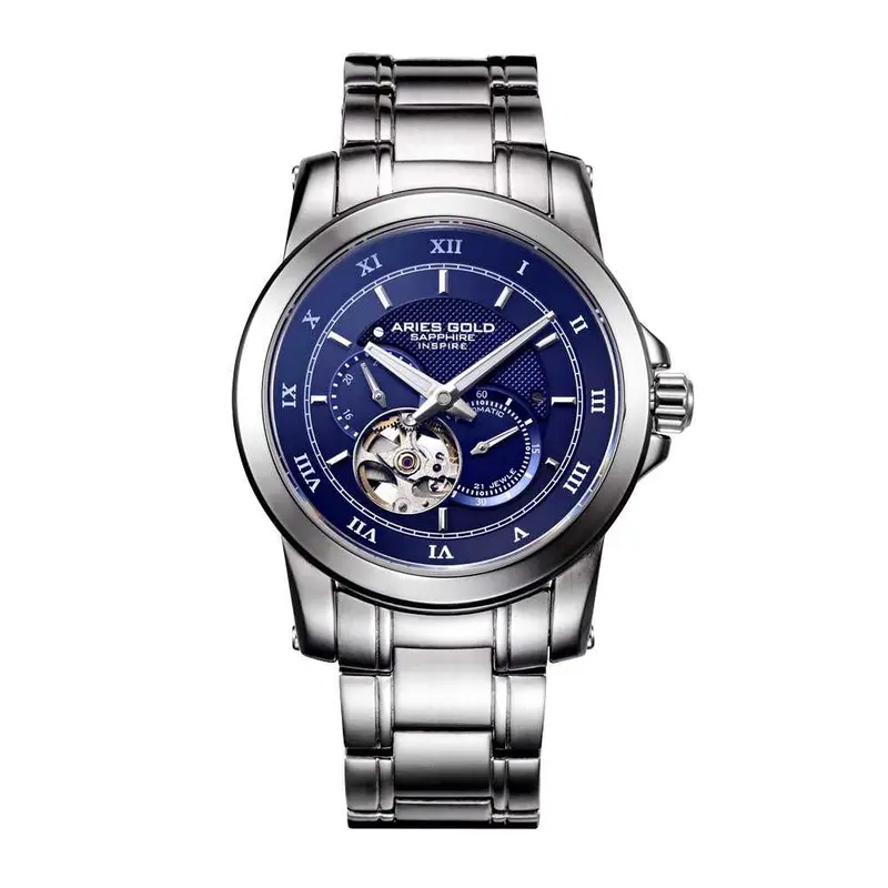 Aries Gold Infinum Forza Blue Dial Men's Watch - Open Heart | G 9001 S-Bu 1