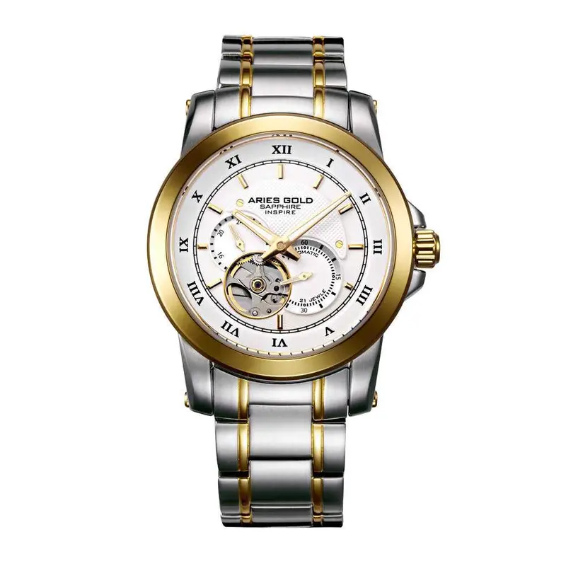 Aries Gold Infinum Forza Two-Tone Men's Watch - Open Heart | G 9001 2Tg-W 1