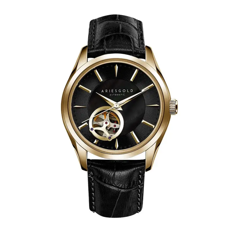 Aries Gold Inspira Black Men's Watch - Open Heart | G 9022 G-Bk 1
