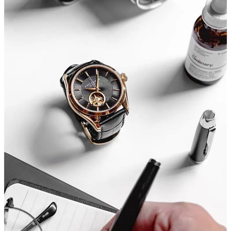 Aries Gold Inspira Black Men's Watch - Open Heart | G 9022 G-Bk 2