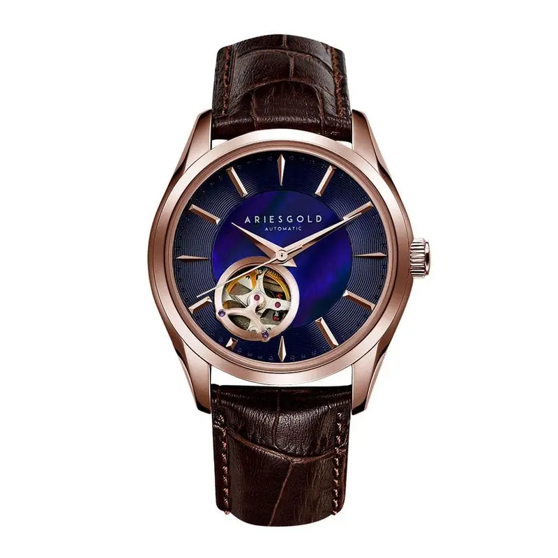 Aries Gold Inspira Brown Women's Watch - Open Heart | L 9023 Rg-Bu 1