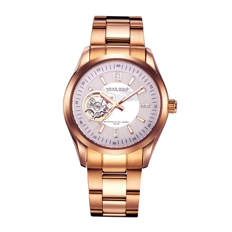 Aries Gold Inspira Rose Gold Women's Watch - Open Heart | L 9003 Rg-Wmop 1