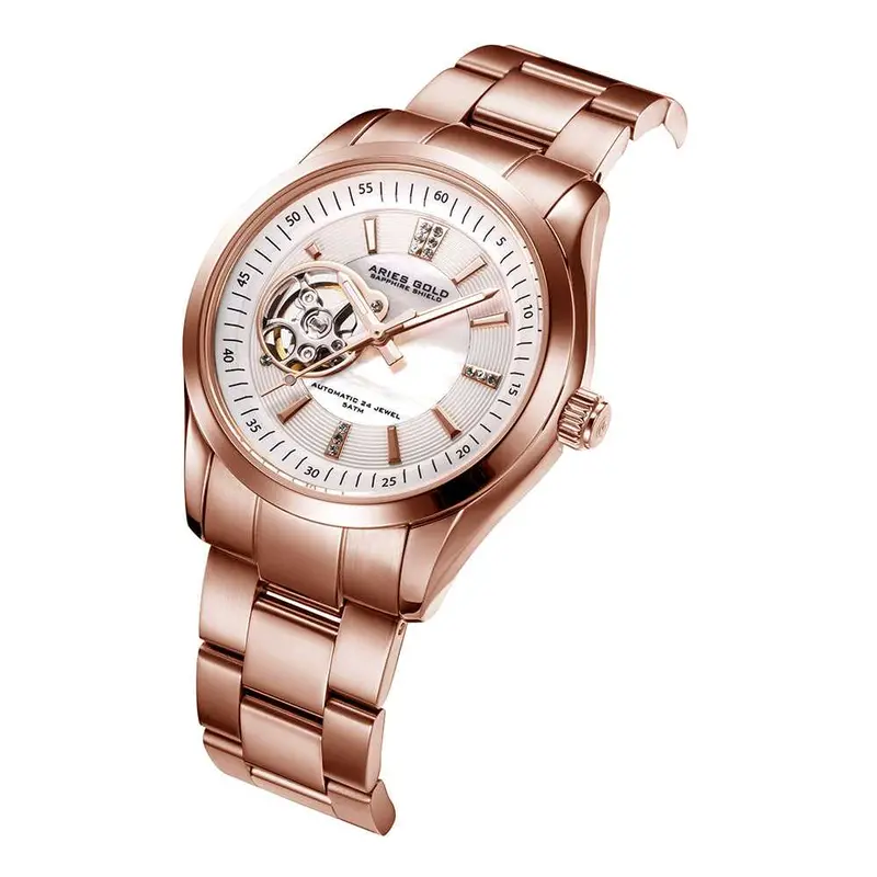 Aries Gold Inspira Rose Gold Women's Watch - Open Heart | L 9003 Rg-Wmop 2